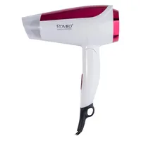 سشوار مسافرتی 1800 وات رومئو مدل RM-5959، موتور AC، وزن 350 گرم، المنت فلز، دارای سری متمرکز&zwnj;کننده پهن با ویژگی صاف&zwnj;کنندگی، با قابلیت تنظیم دما