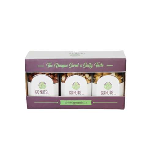  آجیل هدیه گلبر 2 مخلوط و بادام درختی و بادام هندی گوناتس - 600 گرم