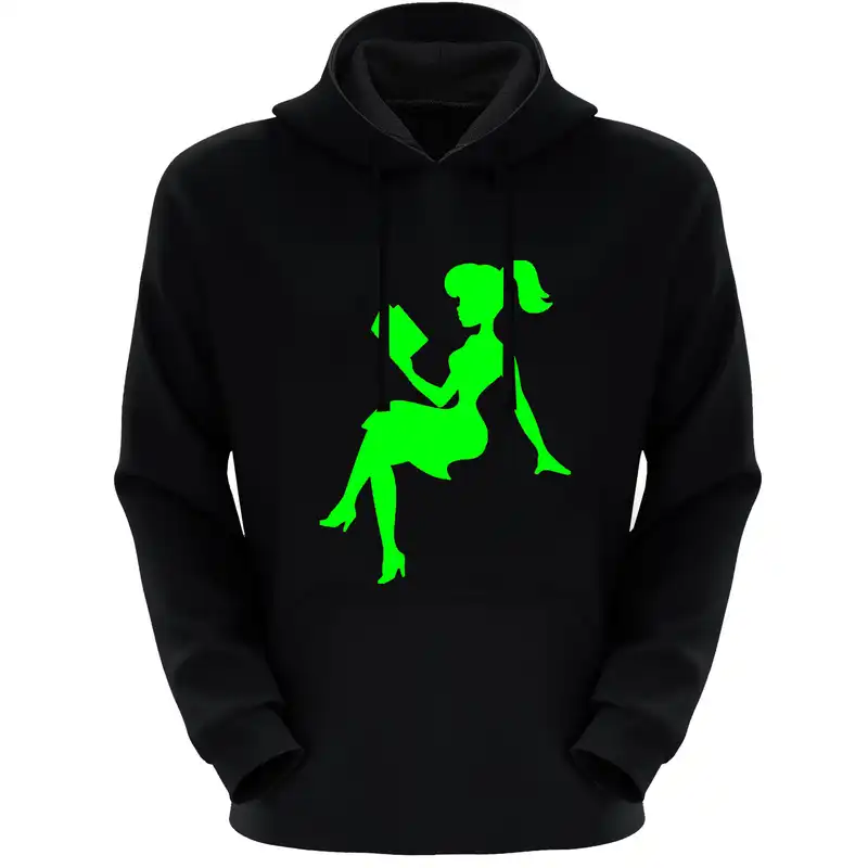 هودی زنانه مدل دختر X1844 رنگ مشکی