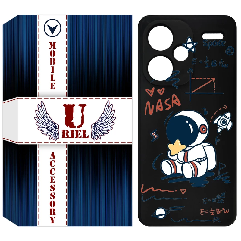 کاور یوریل قاب مدل KSH کد 1 طرح فضانورد مناسب برای گوشی موبایل شیائومی Redmi Note 13 Pro Plus