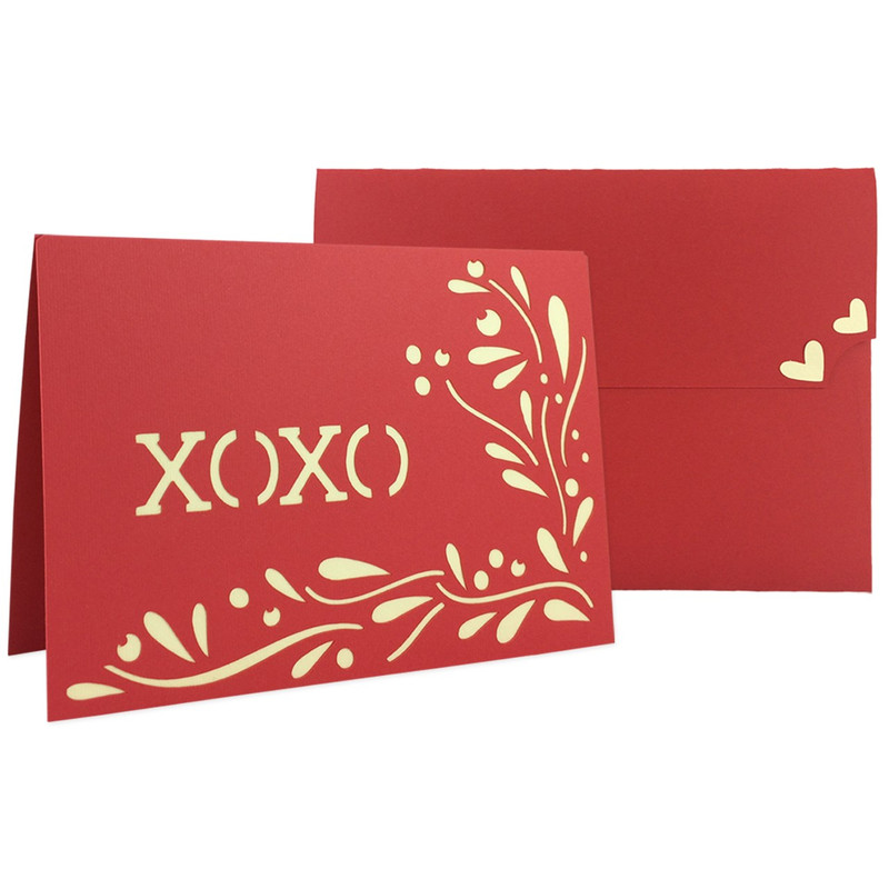 کارت دست ساز هدهد طرح xoxo کدV11
