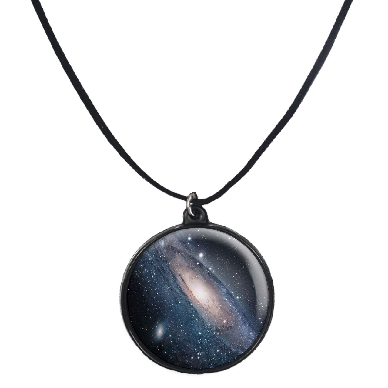 گردنبند پرمانه طرح کهکشان کد pmb.23950 مدل دو طرفه