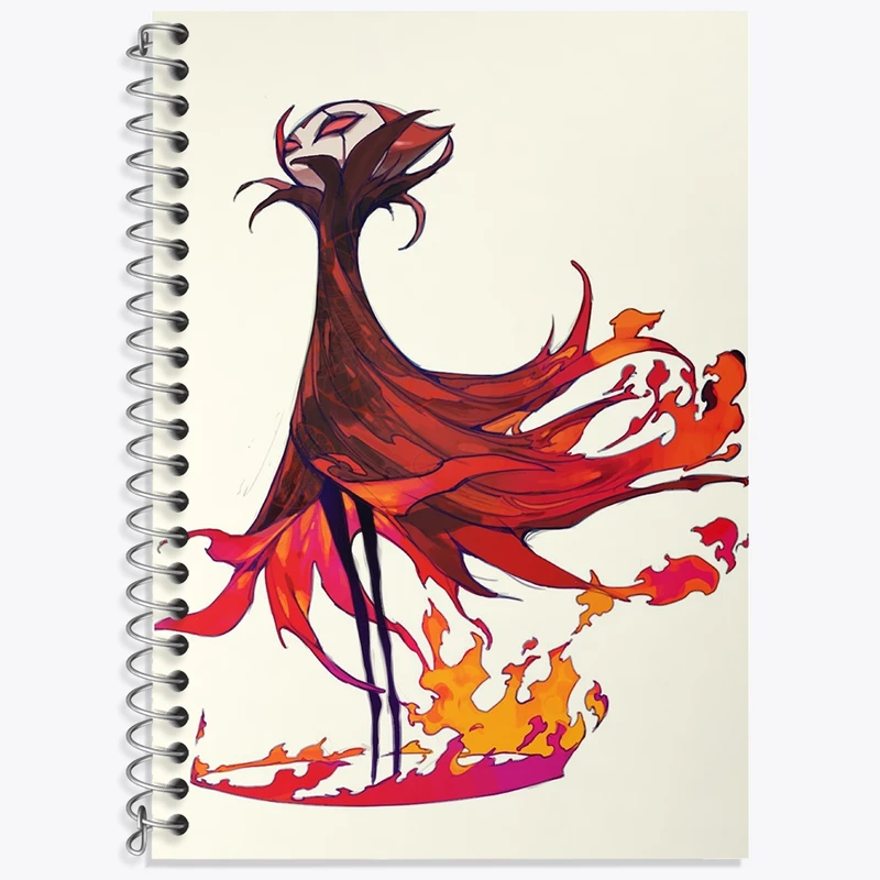 دفتر زبان 50 برگ خندالو مدل دو خط طرح بازی هالو نایت (Hollow Knight) کد 32937