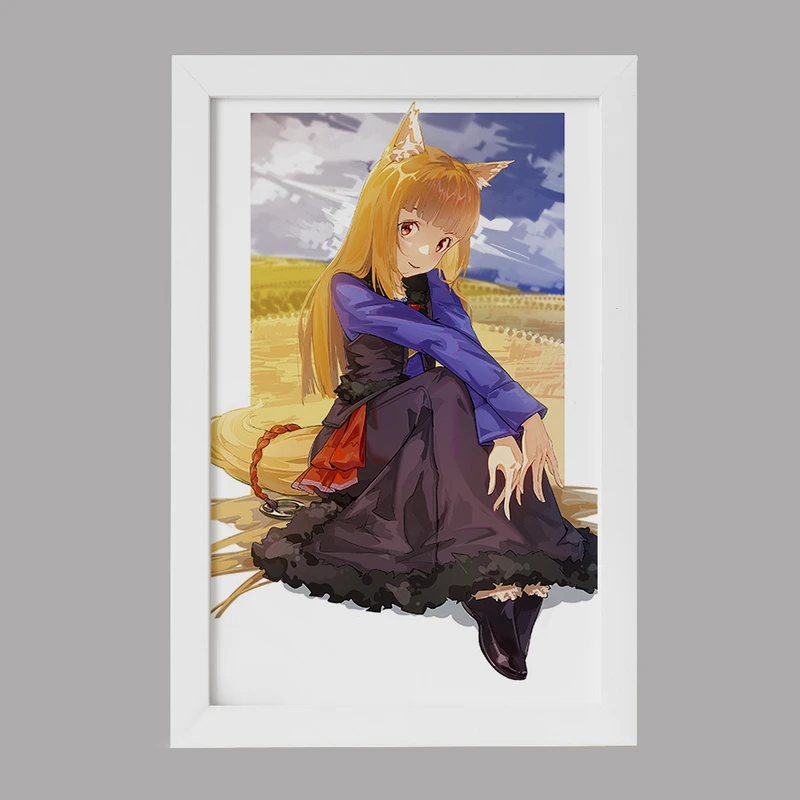 تابلو خندالو مدل هولو انیمه ادویه و گرگ کد 36132