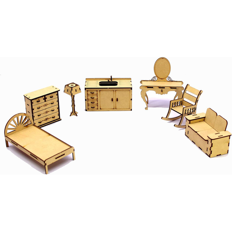ساختنی مدل ماکت خانه عروسکی کد M156 مجموعه 13 عددی