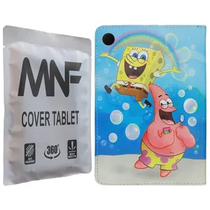 کیف کلاسوری ام ان اف طرح باب اسفنجی و پاتریک کد M-399 مناسب برای تبلت سامسونگ Galaxy Tab A9 Plus / X216