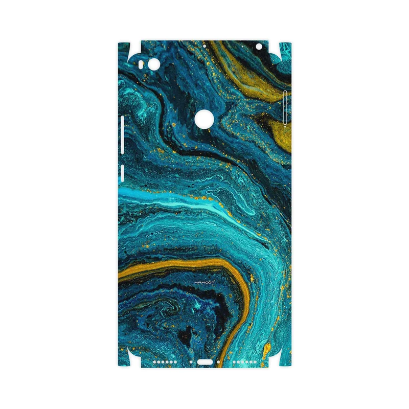برچسب پوششی ماهوت مدل Turquoise marblewith golden streaks-FullSkin مناسب برای گوشی موبایل شیائومی Mi Max 2
