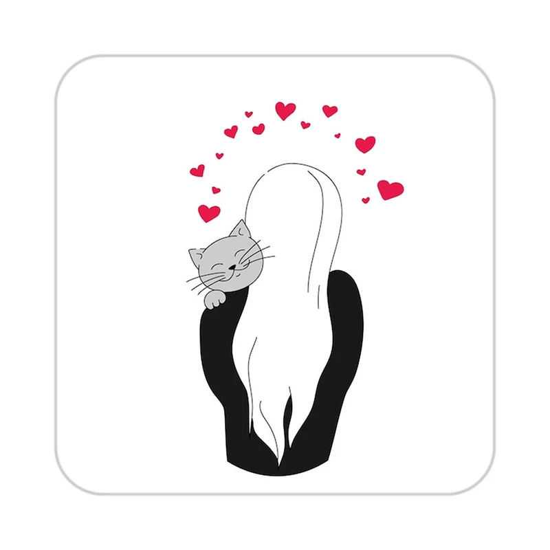 زیر لیوانی کاکتی طرح عاشقانه مدل mp37555