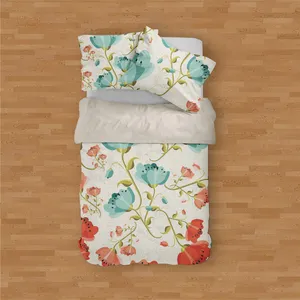 سرویس روتختی مدوپد طرح دشت شقایق مدل PAT00236 یک نفره 4 تکه