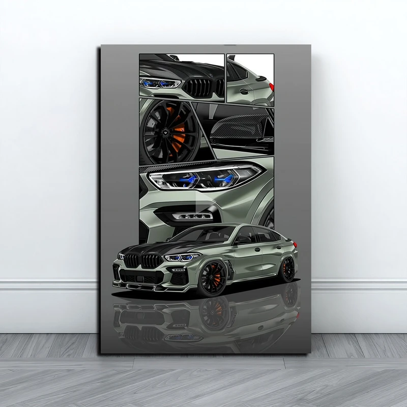 تابلو شاسی بکلیت طرح ماشین BMW مدل SH-S10766 