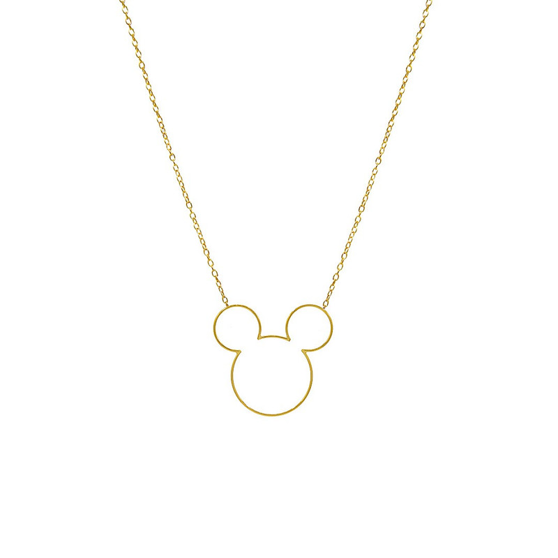 گردنبند طلا 18 عیار زنانه با زنجیر حلقهای (فلامینگو) گلد گالری لیبرا مدل میکی