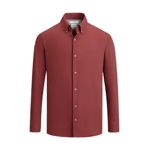 پیراهن آستین بلند یقه برگردان مردانه کروم مدل دکمه دار کد 2520106