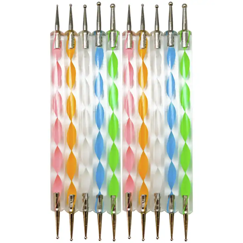 قلم طراحی ناخن مدل داتینگ مجموعه 10 عددی