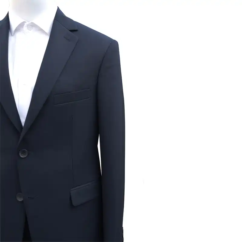 کت و شلوار مردانه مدل یقه انگلیسی گاباردین رنگ سرمه ای تیره