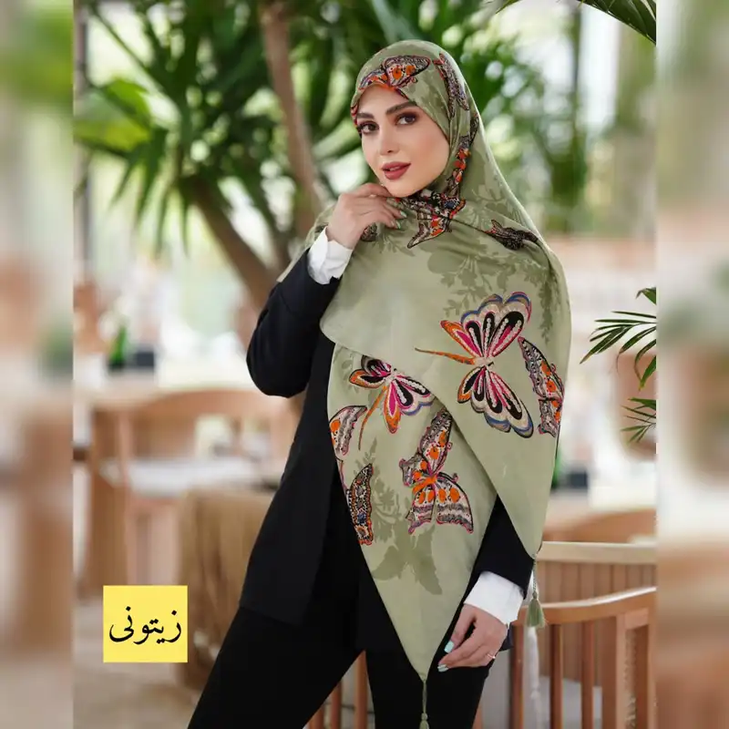 روسری زنانه مدل نخ پنبه منگوله دار کد 02