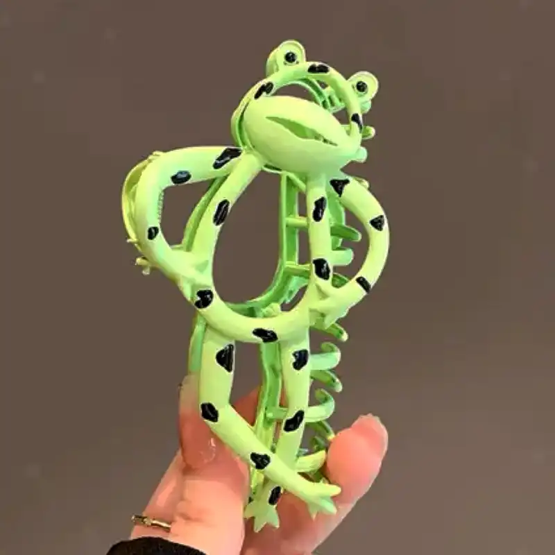 کلیپس مو زنانه مدل قورباغه فلزی کد brg 3323