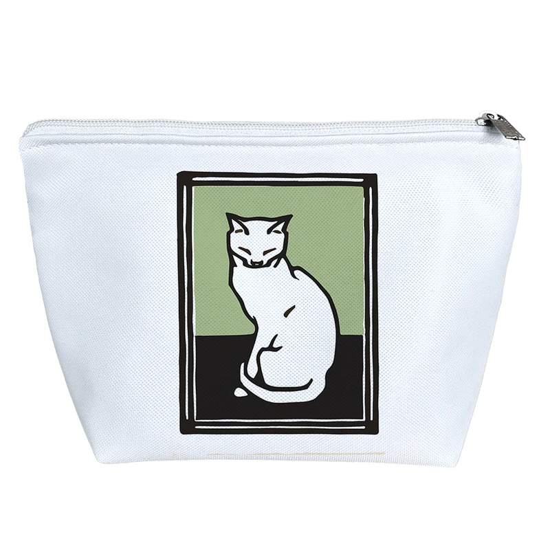 کیف لوازم آرایش دخترانه خندالو مدل تابلو گربه کد 9408