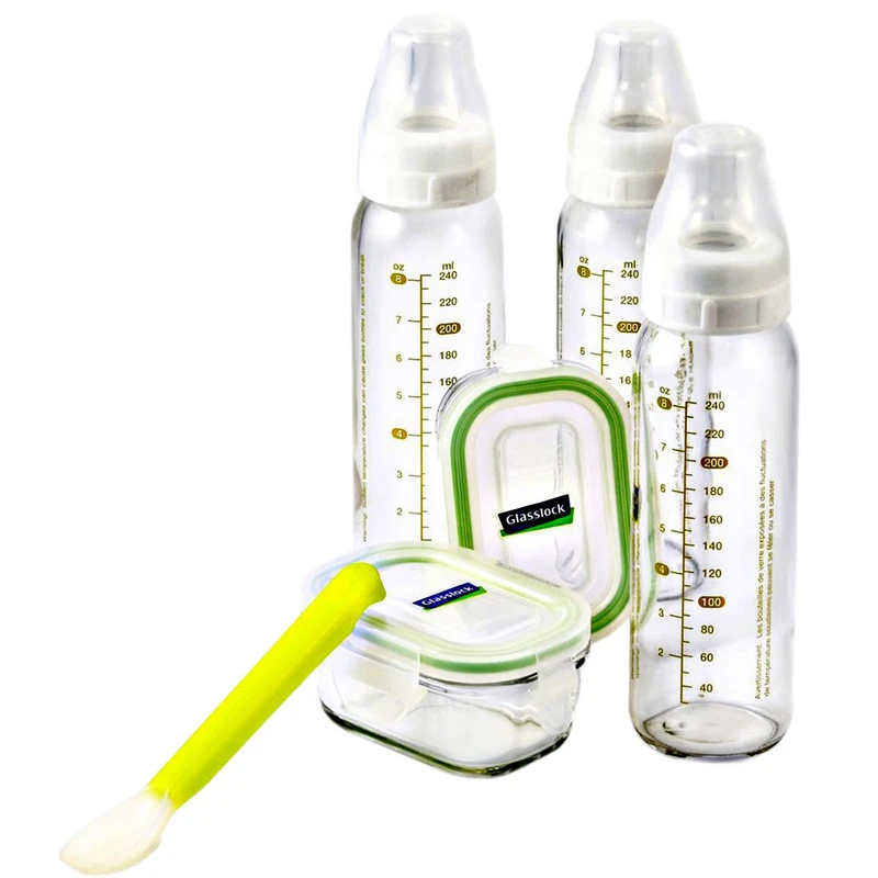 ظرف شیشه شیر و غذای کمکی و آبمیوه گلس لاک مدل IG312