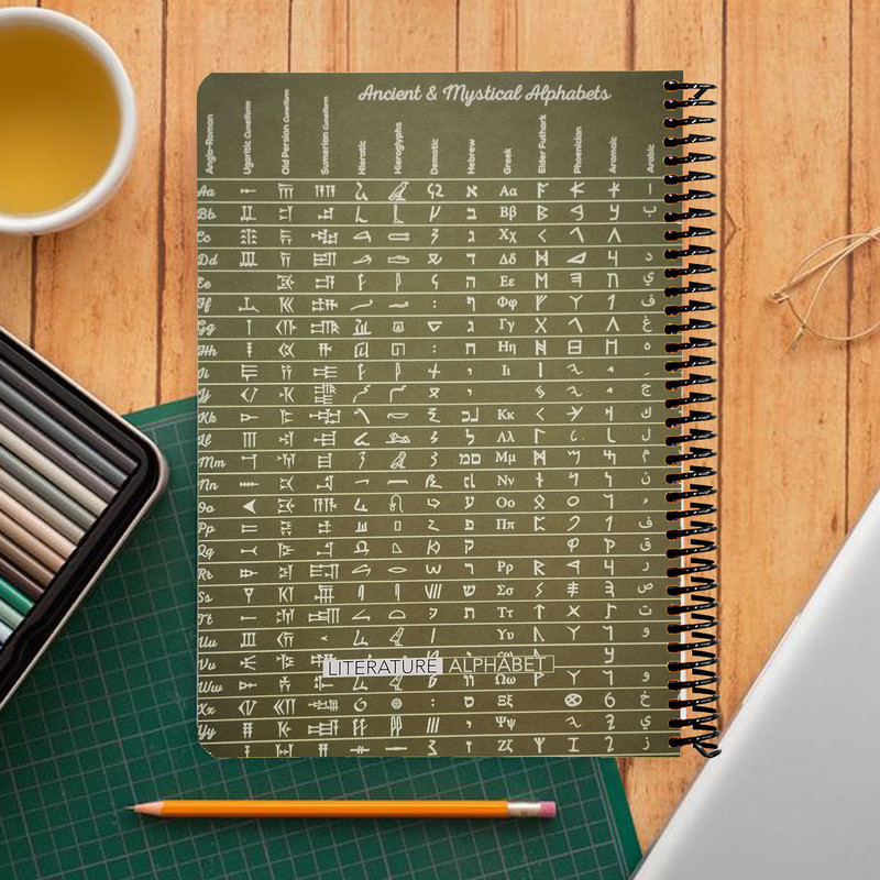 دفتر مشق 100 برگ دات نوت طرح LITERATER کد B05