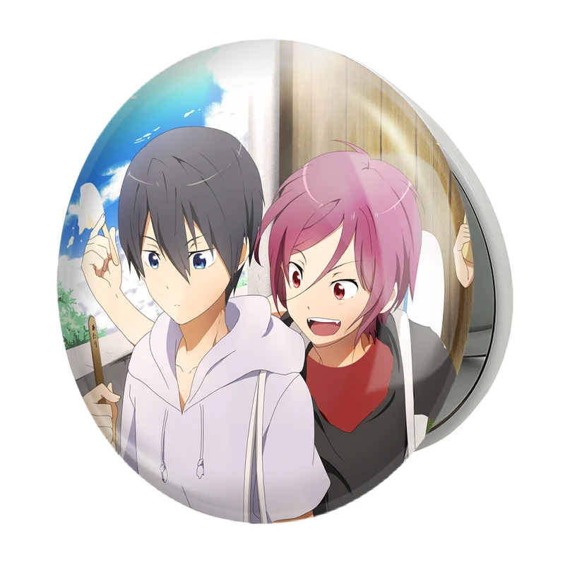 آینه جیبی خندالو طرح رین و هاراکو انیمه فری تیل Fairy Tail مدل تاشو کد 15611 