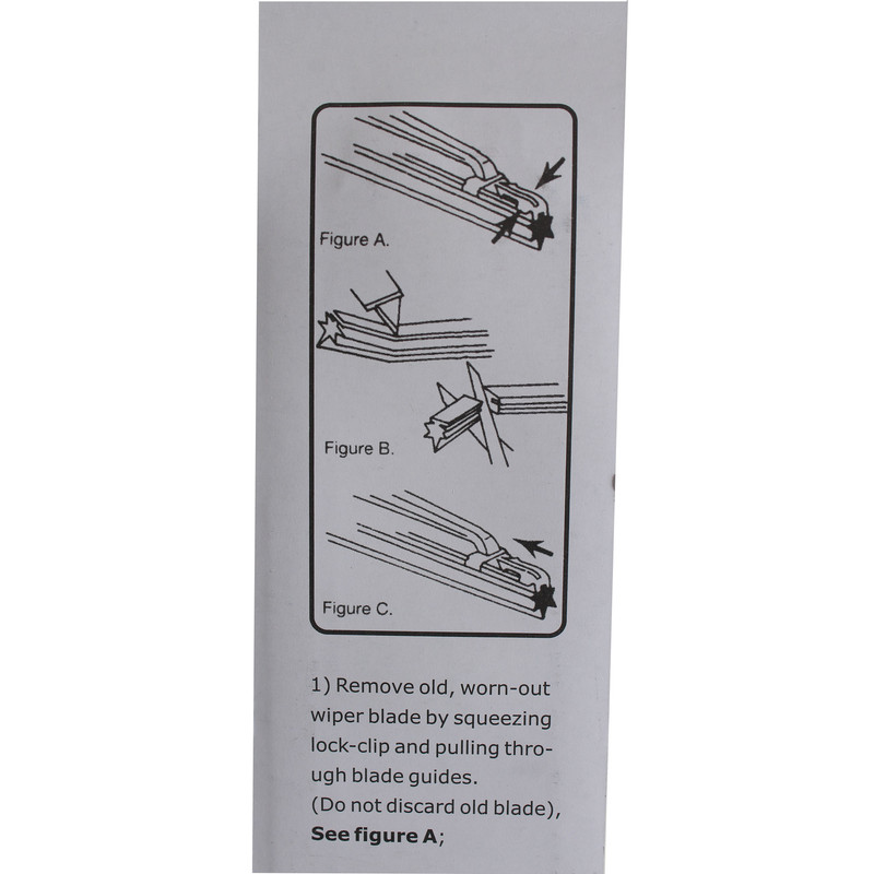 لاستیک تیغه برف پاکن بی.اس.کو مدل فنر دار 20 اینچی مناسب برای رنو L90 بسته دو عددی