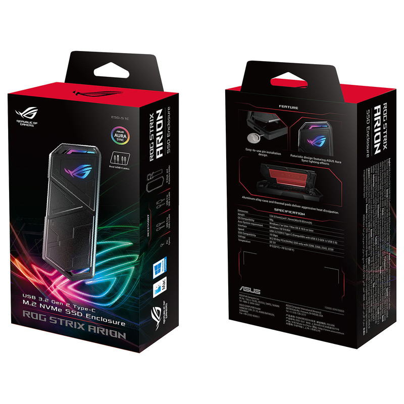 اس اس دی اکسترنال ایسوس مدل ROG STRIX ARION ظرفیت یک ترابایت