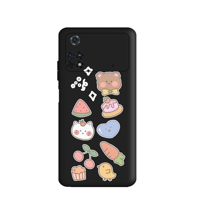 کاور قاب گارد طرح بیر و خوراکی کد t6095 مناسب برای گوشی موبایل شیائومی Poco M4 Pro 4G