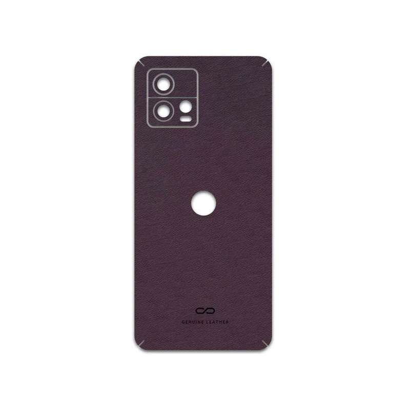 برچسب پوششی ماهوت مدل Purple-Leather مناسب برای گوشی موبایل موتورولا Moto G72