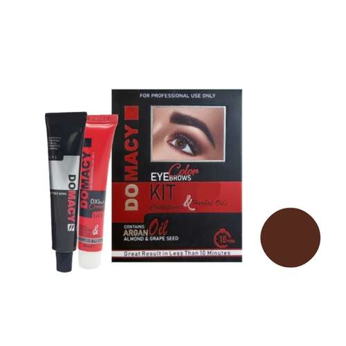 کیت رنگ ابرو دوماسی شماره 5 حجم 15 میلی لیتر رنگ کاکائویی تیره 