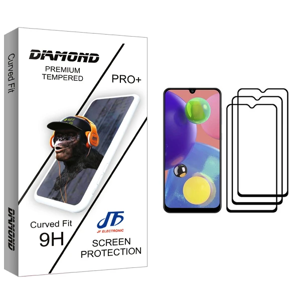 محافظ صفحه نمایش جی اف مدل Diamond glass مناسب برای گوشی موبایل سامسونگ Galaxy A70s بسته سه عددی