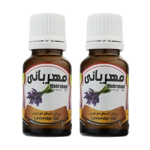روغن بدن مهربانی مدل اسطوخودوس کد 2-RBM-AOS مناسب انواع پوست حجم 18 میلی لیتر بسته 2 عددی