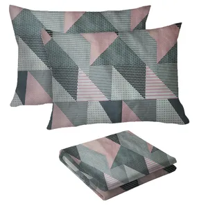 سرویس ملحفه سندس مدل ساویس-2 کد F904  دونفره 3 تکه