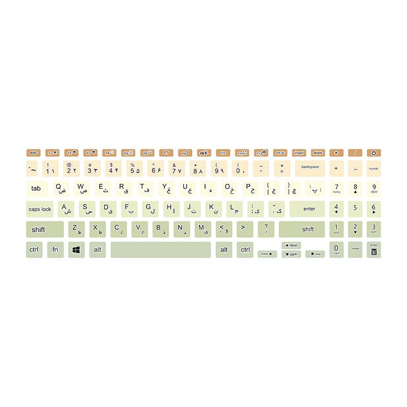 برچسب حروف فارسی کیبورد توییجین و موییجین مدل colors 20 مناسب برای لپ تاپ ایسوس Vivobook 15 X1504V برچسب حروف فارسی کیبورد توییجین و موییجین مدل colors 20 مناسب برای لپ تاپ ایسوس Vivobook 15 X1504V