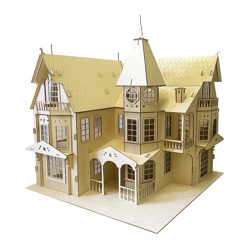 ساختنی 233 تکه مدل ماکت چوبی خانه کد M163