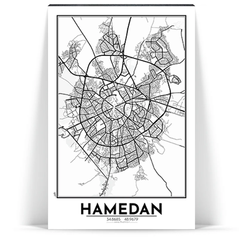 تابلو شاسی آواویز مدل نقشه همدان کد Avaviz-Map-4G1305