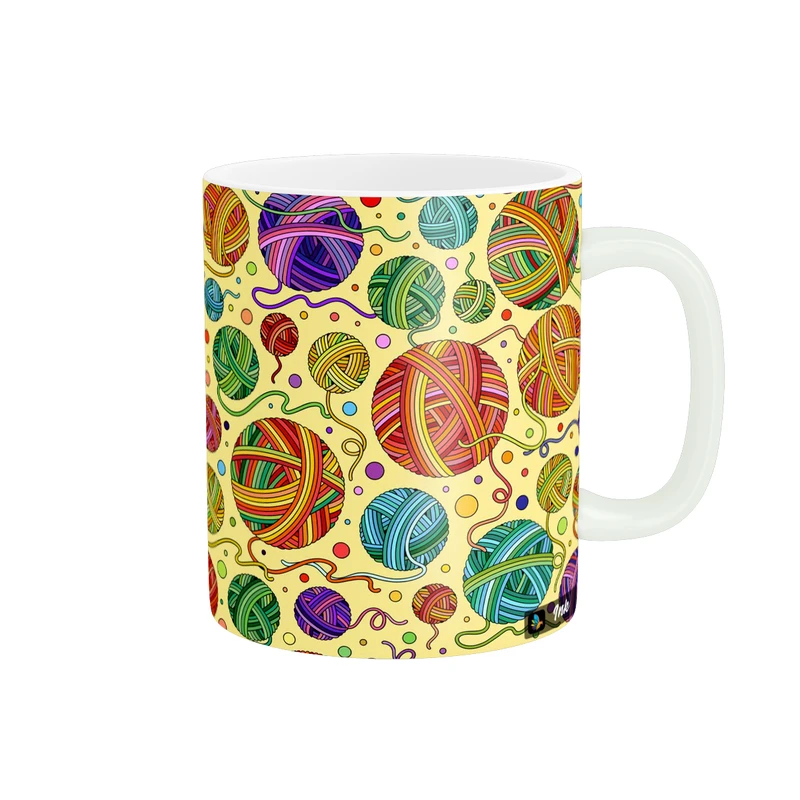 ماگ پاد آفرین طرح نخ بافتنی کد 2875