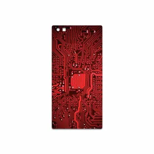 MAHOOT Red Printed Circuit Board Cover Sticker for BlackBerry Leap