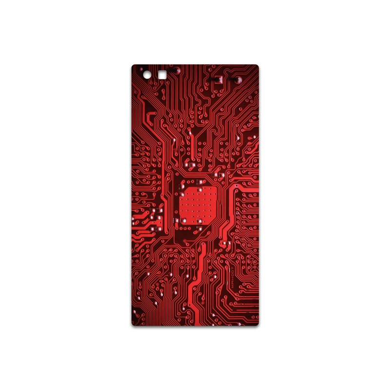 برچسب پوششی ماهوت مدل Red Printed Circuit Board مناسب برای گوشی موبایل بلک بری Leap