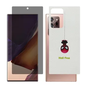 Glass Together model privacy glass screen protector suitable for Samsung Galaxy Note20 Ultra 5G mobile phone with cover sticker on the back of the phone