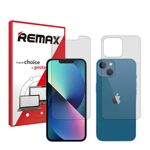 Remax HyGEL model transparent screen protector suitable for Apple iPhone 13 mobile phone along with the back protector