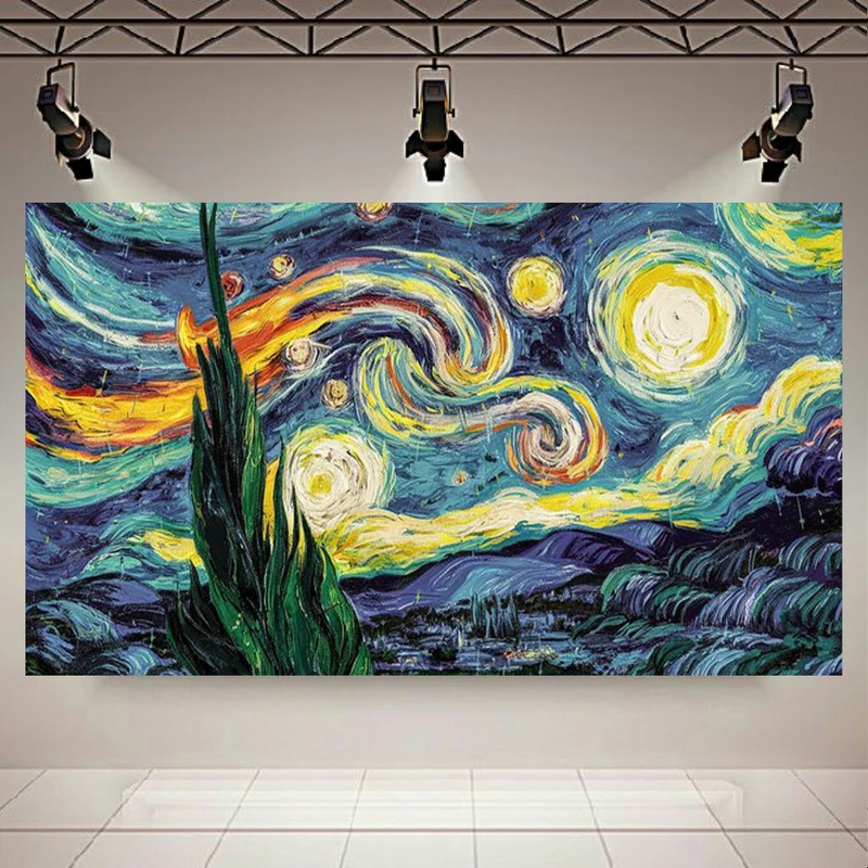 پوستر طرح نقاشی شب پر ستاره ونگوگ کد AR303591