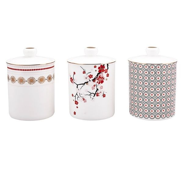 ست جا ادویه 3 پارچه کاراجا مدل SAKURA TAKIMI