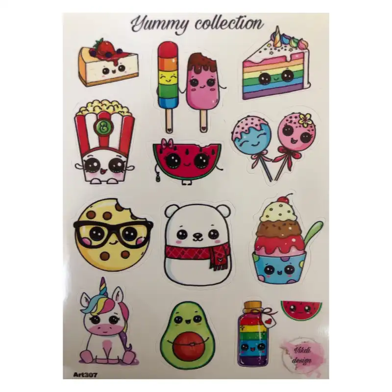 برچسب مدل خوردنی های خوشمزه کد 307