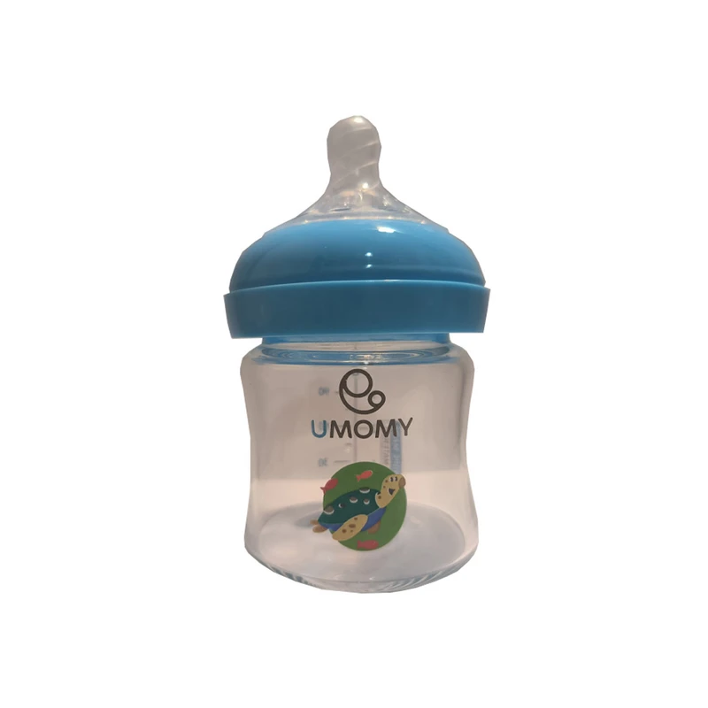 شیشه شیر یومامی طرح لاک پشت مدل دهانه عریض حجم 90 میلی لیتر