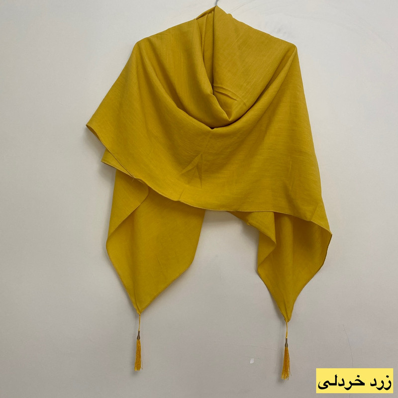 روسری زنانه مدل نخی وال اسلپ ساده منگوله دار