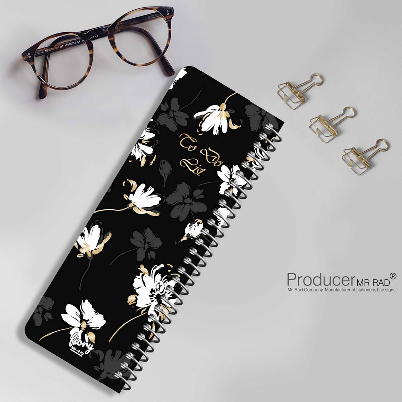 دفترچه یادداشت مستر راد مدل to do list طرح گل آرزوها کد fiory 1825