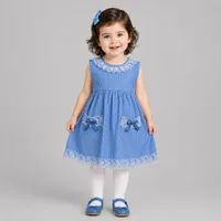 سارافون دخترانه مدل راه راه کد 03