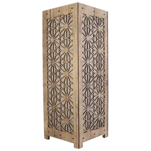 آباژور چوبی گالری آناهید طرح شش ضلعی سایز بزرگ کد 93015