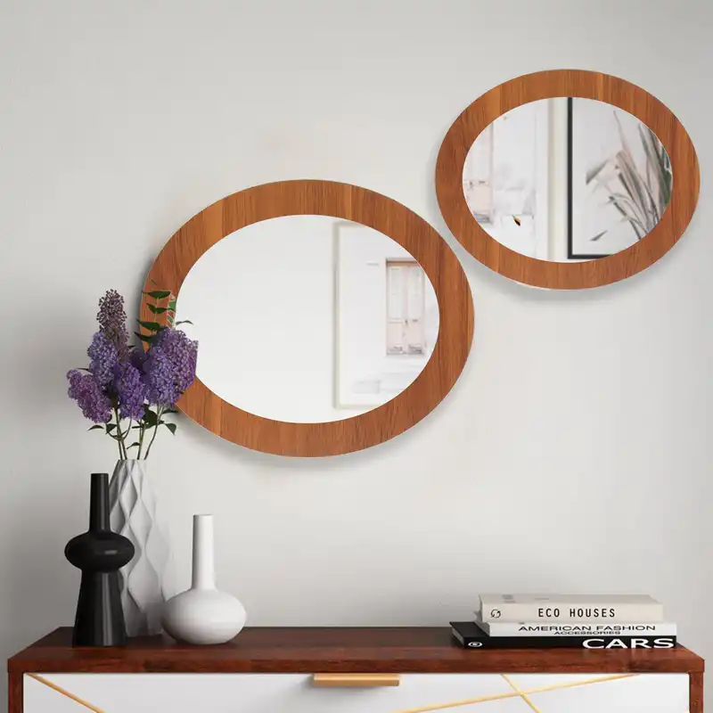 آینه الف مدل  بیضی نگین کد 43 مجموعه 2 عددی