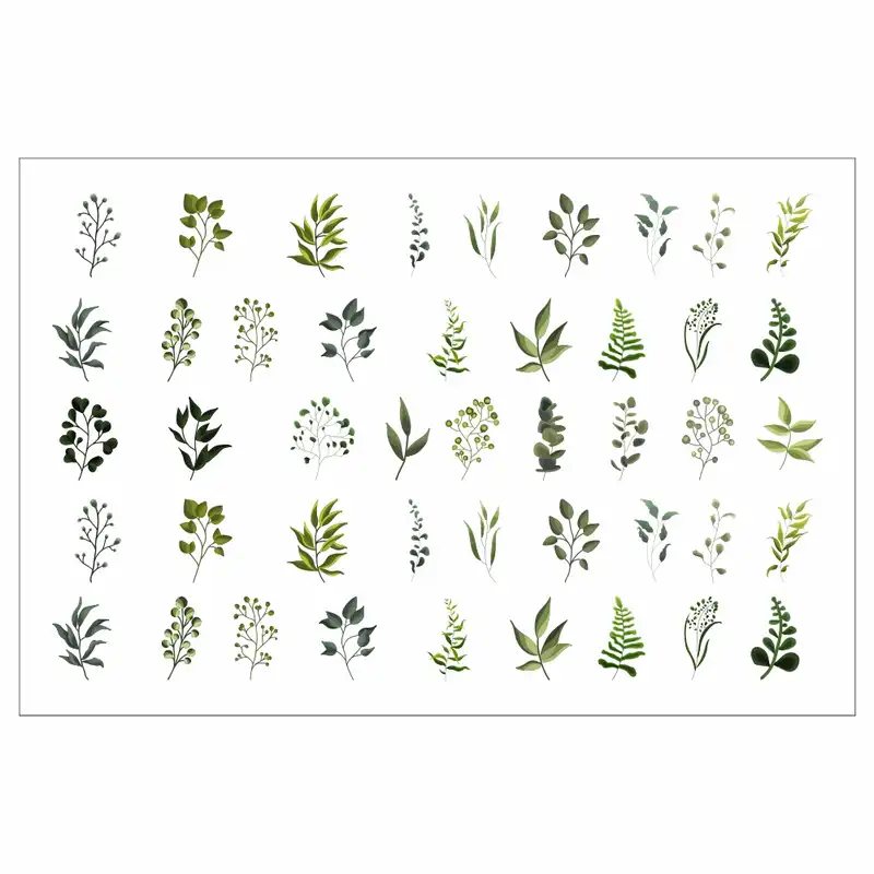 برچسب لنز ناخن طرح برگ مدل L2057